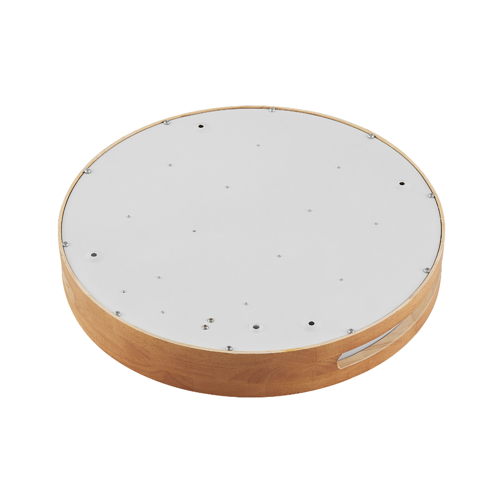 Telbix Thalia Teak Timber Round Oyster light - Back Plate