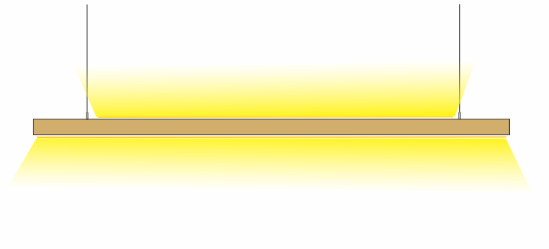 Custom Timber Pendant Top LED Light option 2