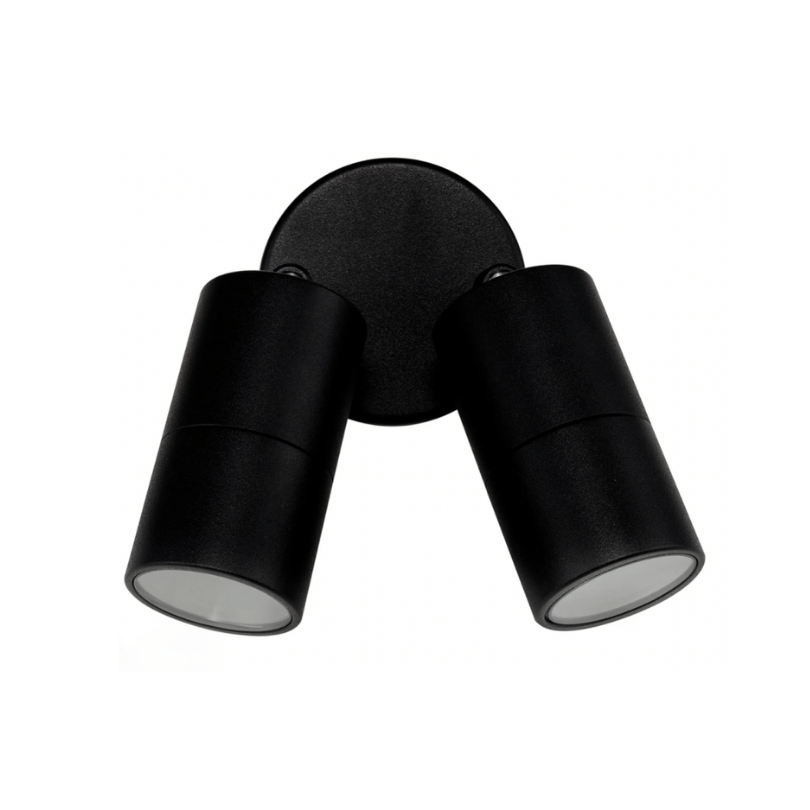 HV1327-GU10T-Blk Tivah 2 Light Adj Spot Ext Light
