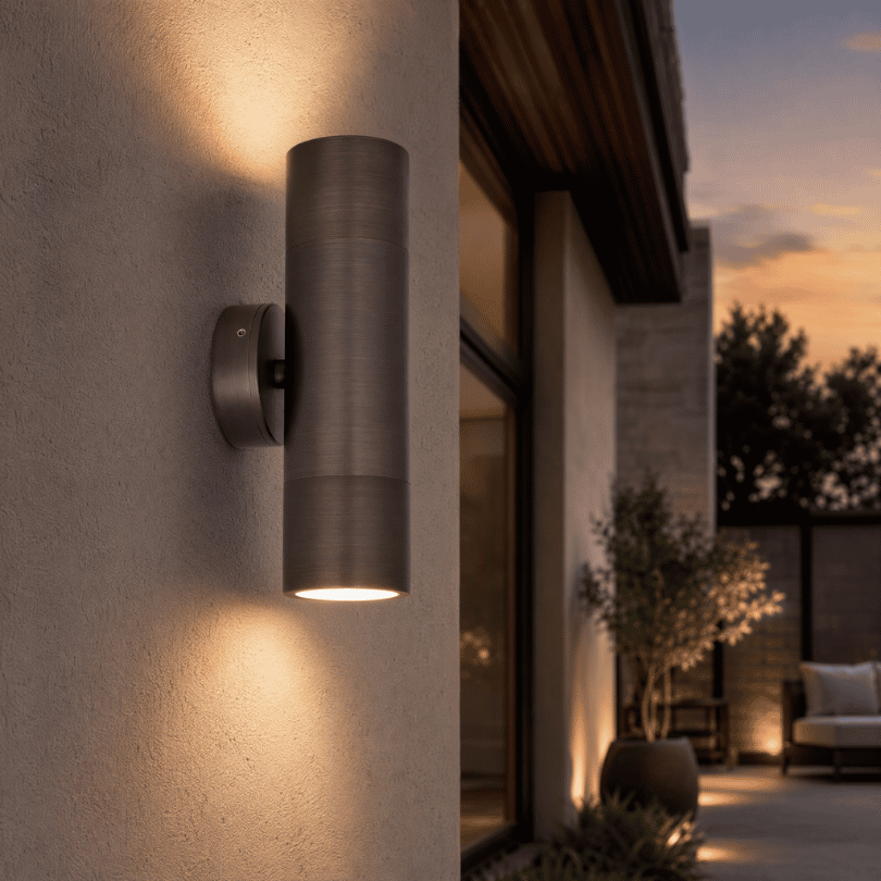 HV1097-GU10T-Ant Brass Tivah Up/down Ext light - lifestyle