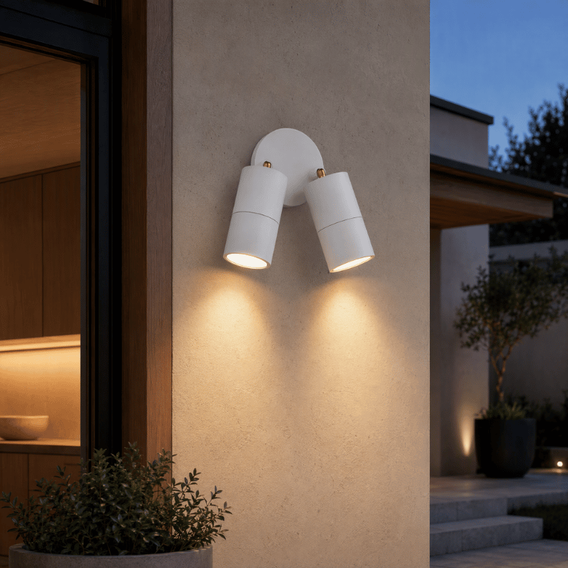 HV1337-GU10T-Wht Tivah 2 Light Adjustable Spot Ext Light - lifestyle