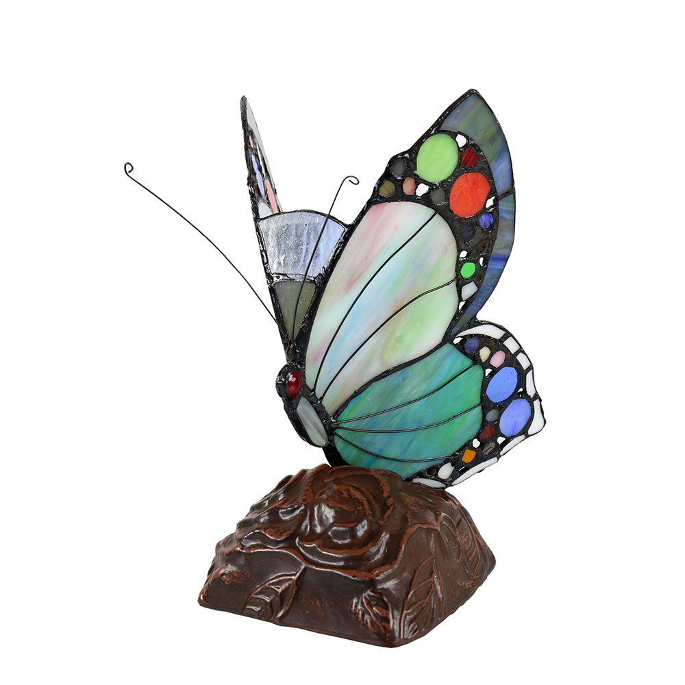 G&G Brothers Blue Spotted Butterfly Table Lamp TL-N092187