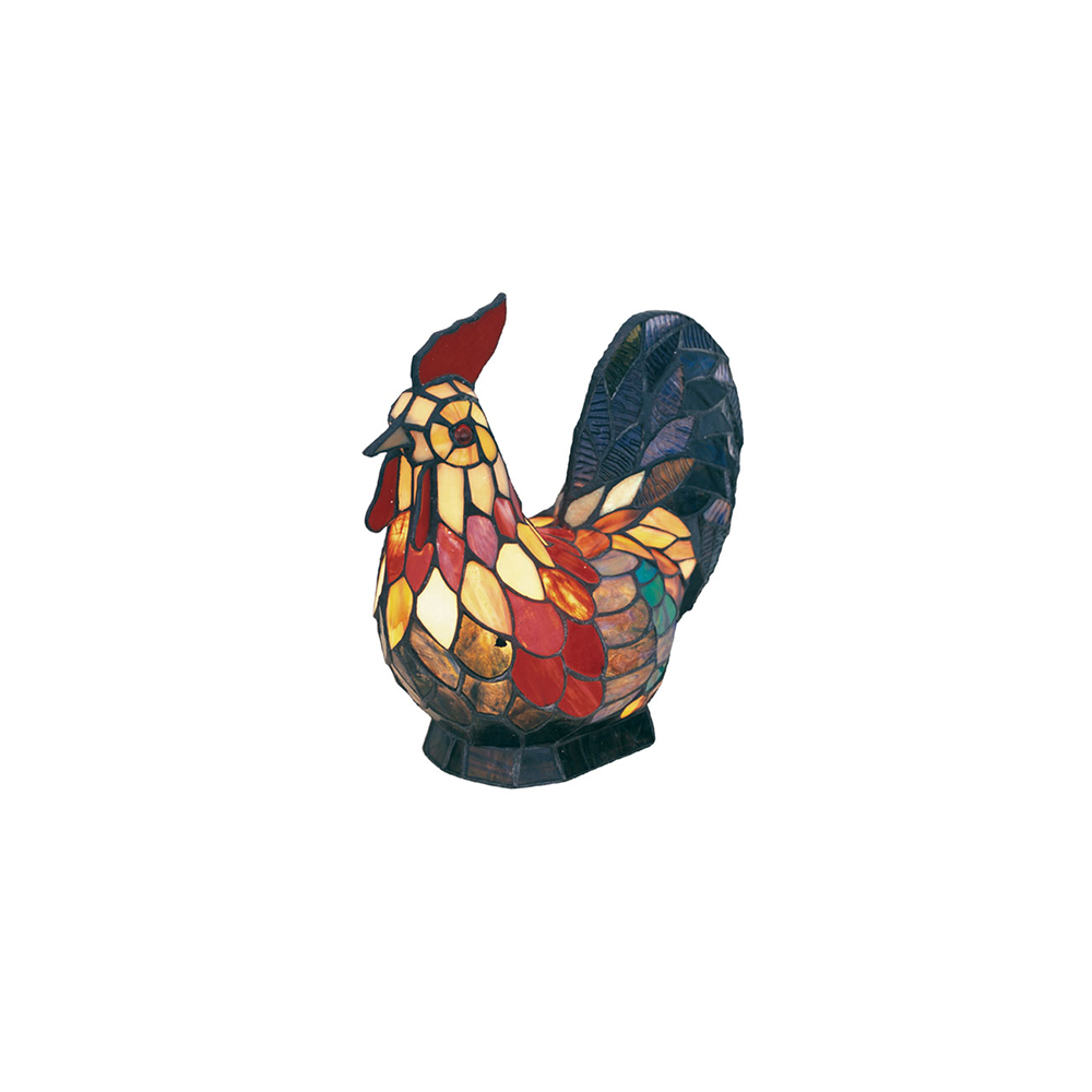 G&G Brothers TL-RS/01 Rooster Tiffany Table Lamp