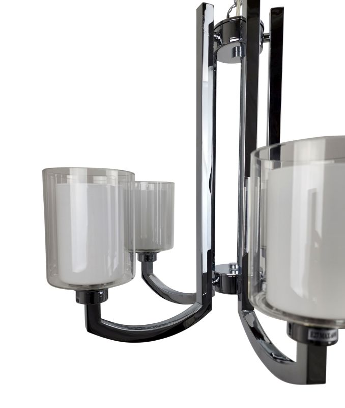 Ailia Imports Totten 5 Light Chrome Pendant Light 1
