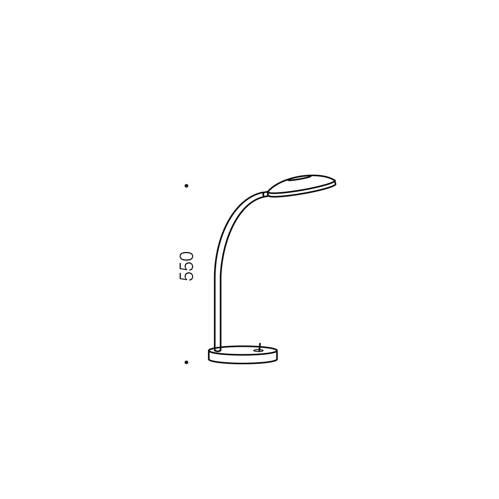 Telbix Tyler 5watt Table Lamp size