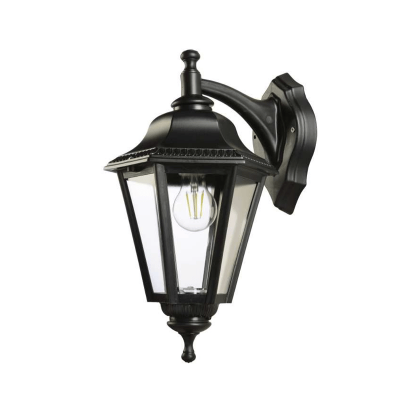Roman Poly Carbonate Black & White Coach Lights - black