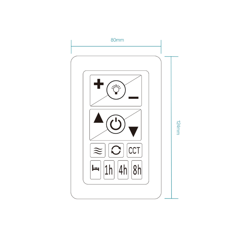 Martec DC Wall Control (MDCPWC) - dimensions