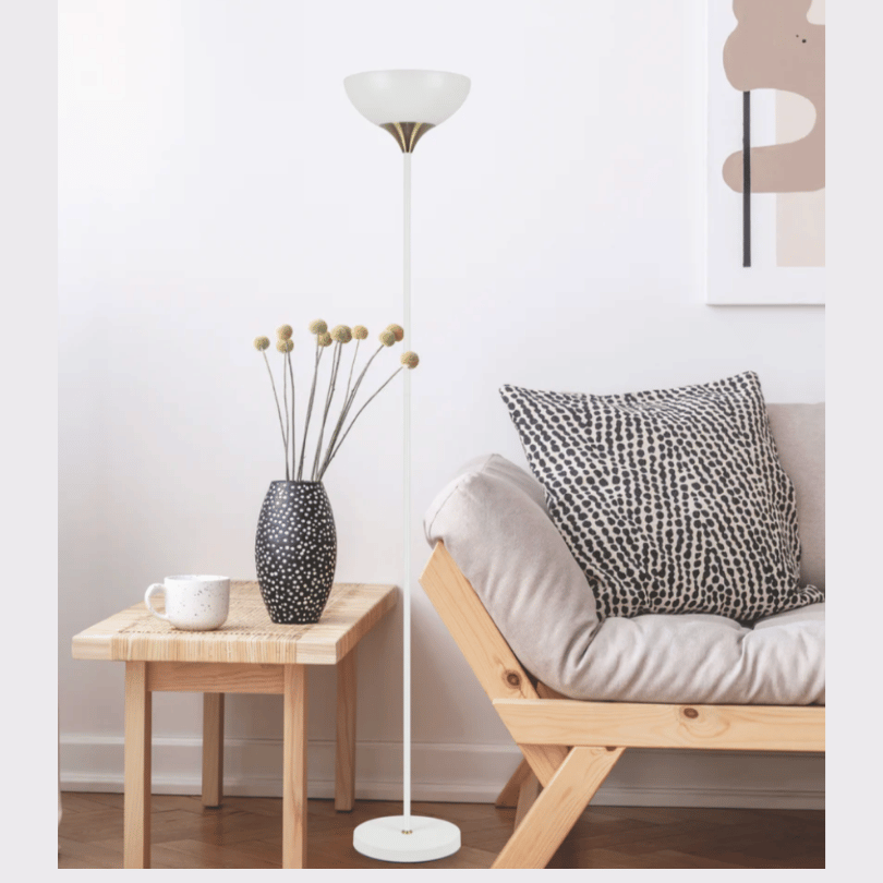Progetto White Uplighter Lamp  - lifestyle