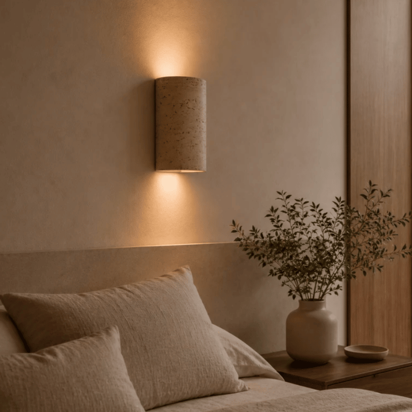 Etruso Travertine Wall Light IP20 - GU10 - lifestyle