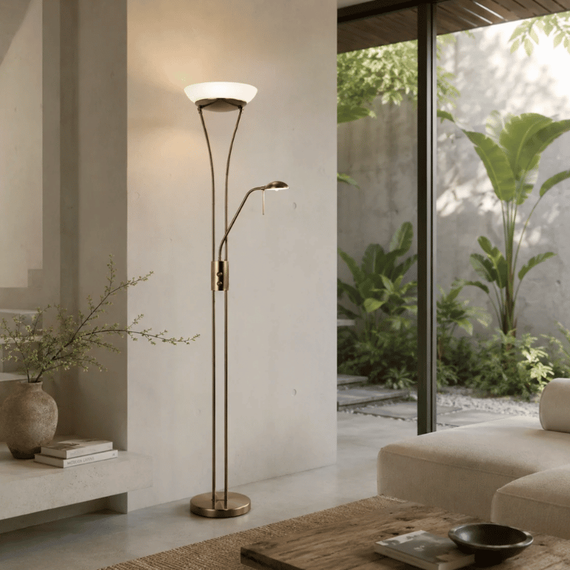 Reed Ant Brass LED Mother & Child UpLighter LL-LED-01AB - lifestyle 2