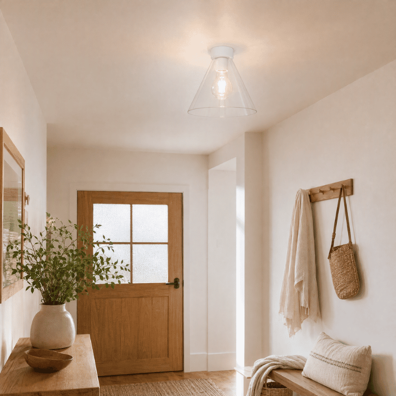 Heath DIY White - Clear OL2264WHT - no globe - lifestyle