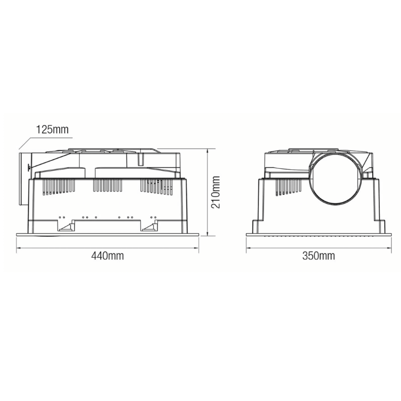 Martec Phoenix Min 3in1 Bathroom Heater - White- dimensions