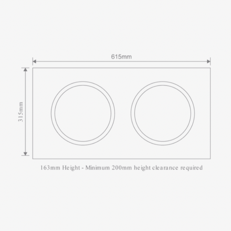 Infinity White Bathroom Heater 56010 - dimensions
