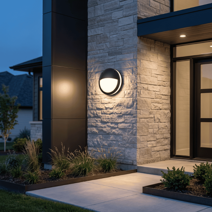 Trevi 2 Light Round Bunker Black - lifestyle