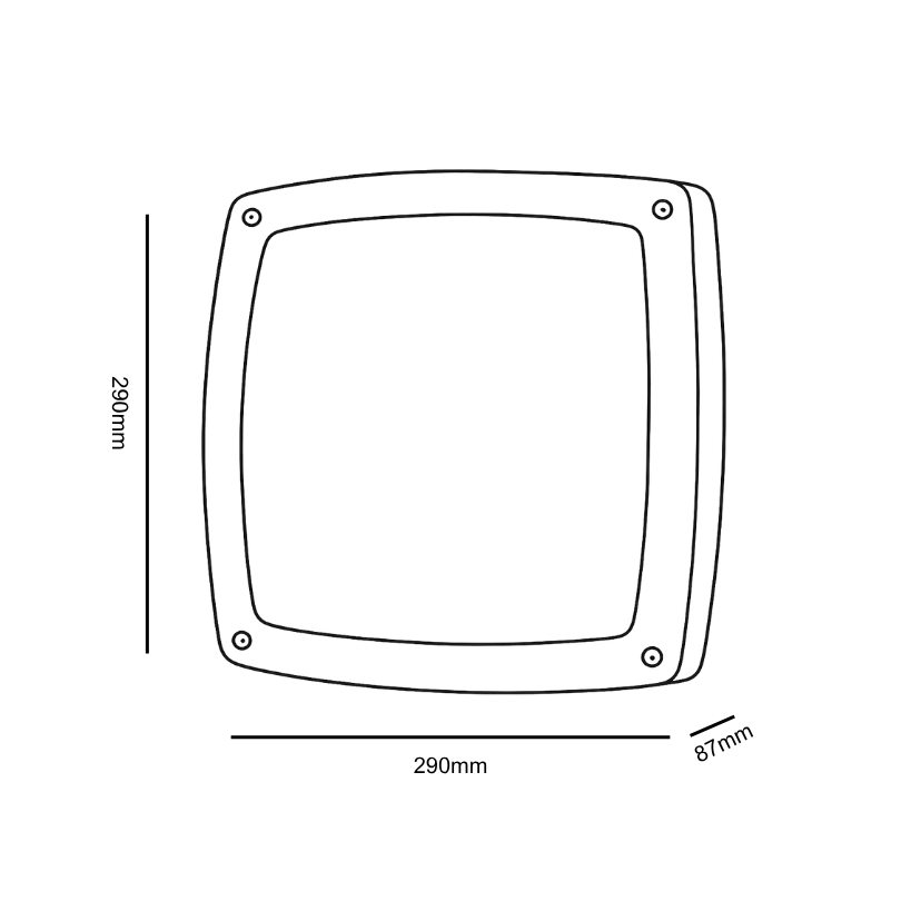 Seville Bunker/ Ceiling Light - 2 Colours   -dimensions