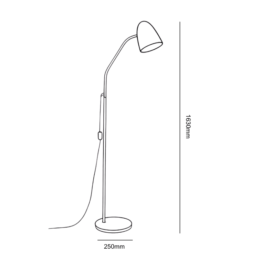Lara Floor Lamp - dimensions