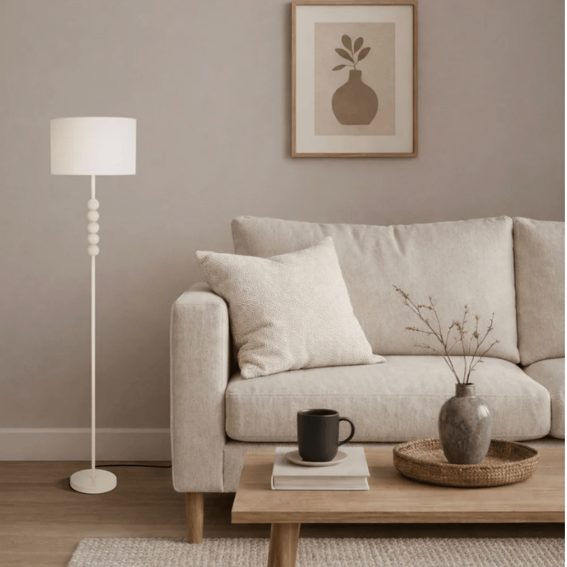 Poetix Floor Lamp  Beige / Ivory Shade - lifestyle