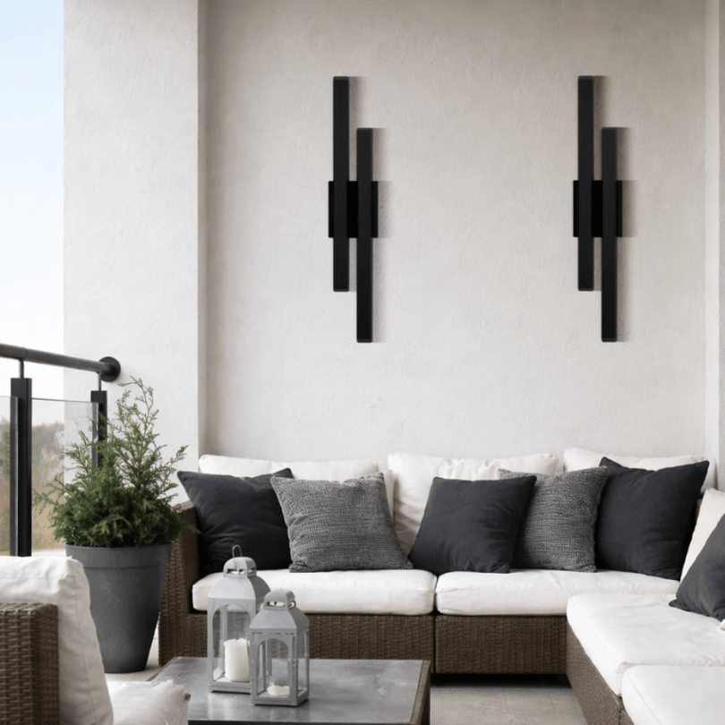Ostel 2 Exterior Wall Light Black OSTEL EX2-BK - lifestyle