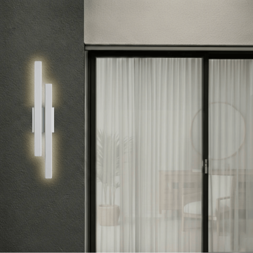 Ostel 2 Exterior Wall Light White OSTEL EX2-WH - lifestyle