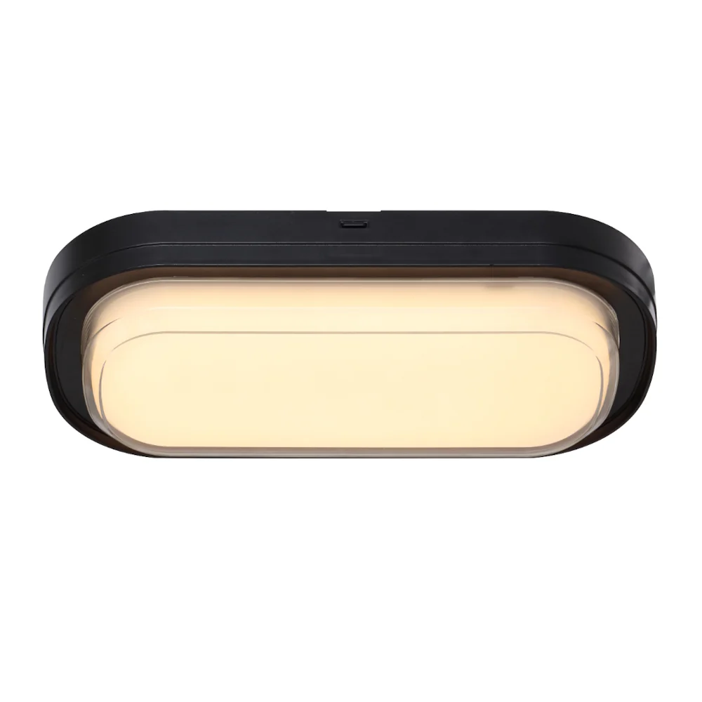 Viggo Black Oval 16w LED Bunker IP65