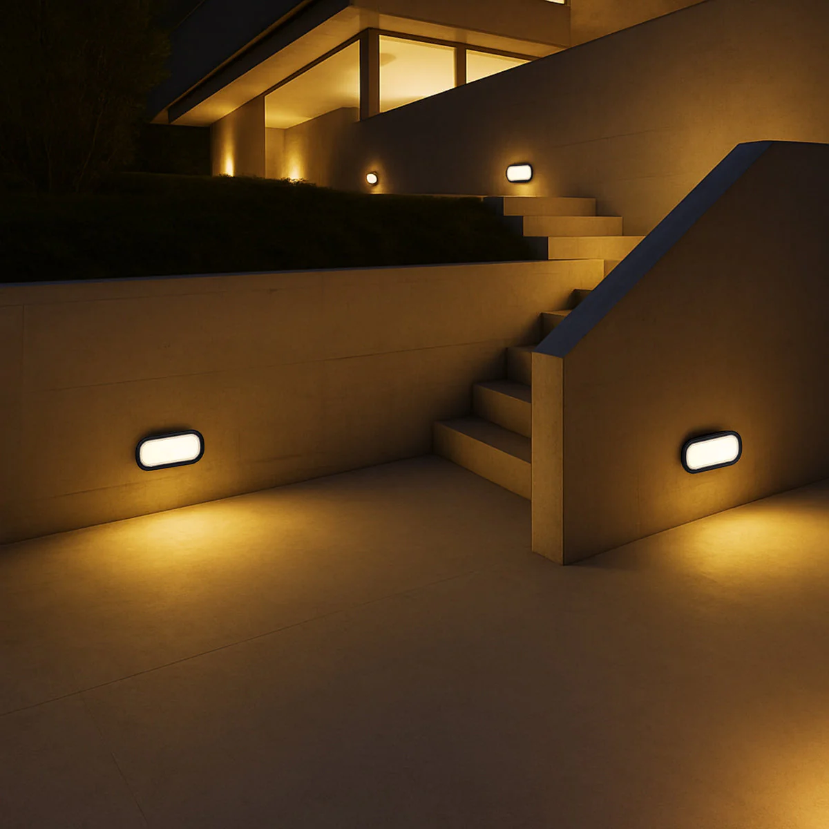 Viggo Black Oval 16w LED Bunker IP65 0 lifestyle