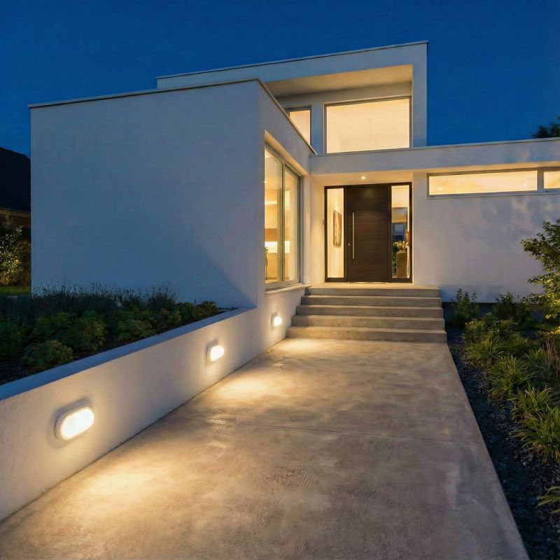 Viggo White Oval 16w LED Bunker IP65 0 lifestyle