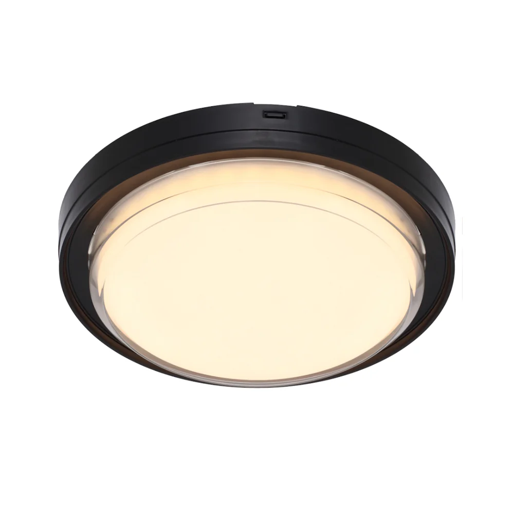 Viggo Black Round 16w LED Bunker IP65