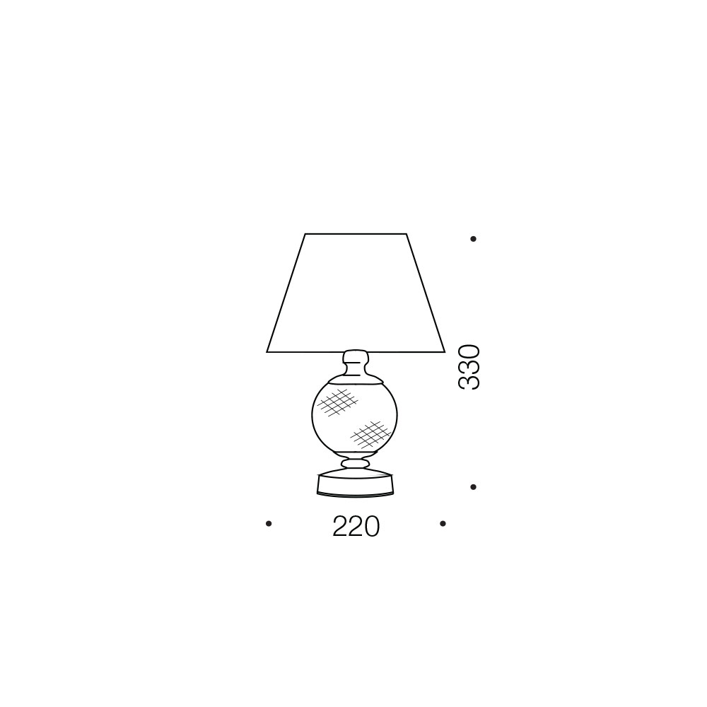 Telbix Vivian Table Lamps - size