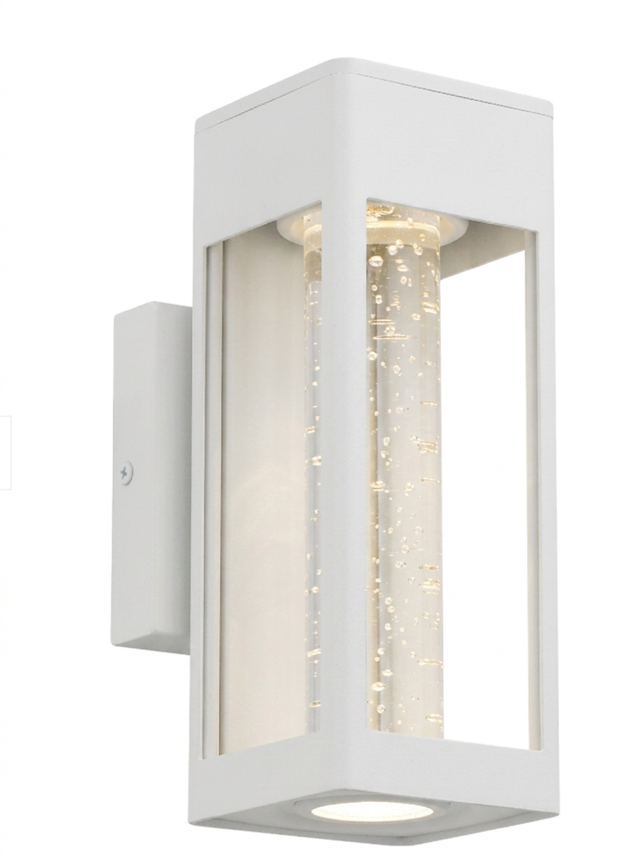 Hollis White Exterior Wall Light - 2 Sizes