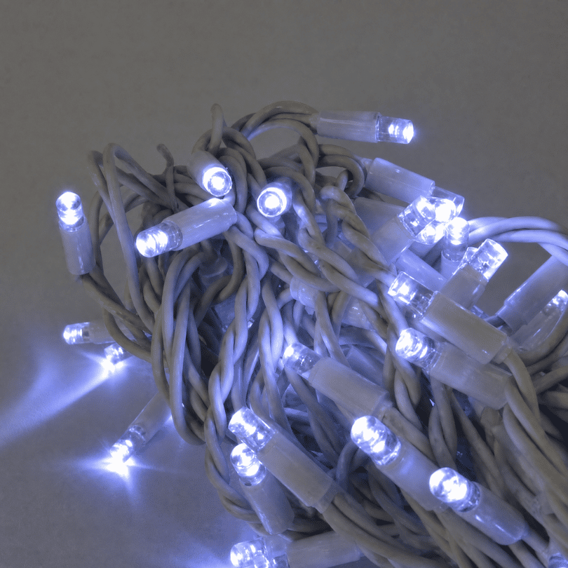 Lumenesk Fairy (5m) Cool LED/White wire - close up