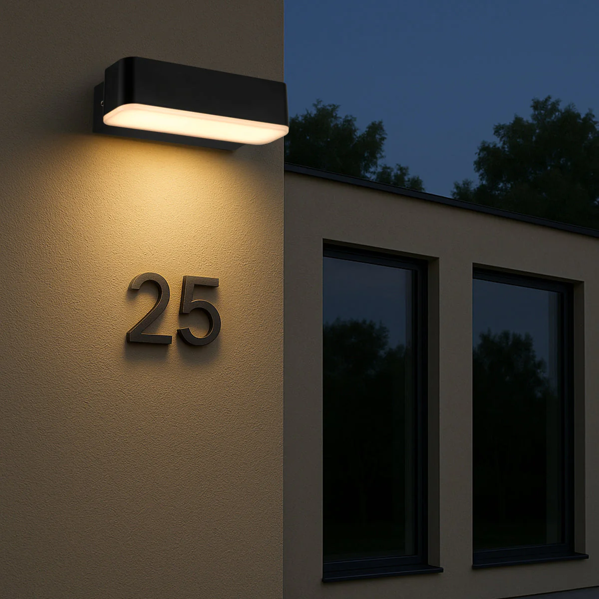 Ziron Black Outdoor Bunker Lights - large - lifestyle